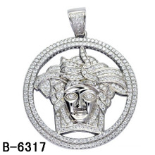 Rhodium/K Gold Plating 925 Sterling Silver Micro Setting Pendant.